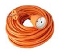 Zenitech Rallonge électrique de jardin 10 m 2x1,5 mm² Orange