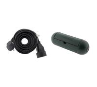 Zenitech - Prolongateurs Électriques 16A 2P+T 10 m et 3 m - Câbles HO5VV-F 3G1,5 mm2 - Rallonges Mâle à Femelle pour Appareils Domestiques et Outils - Noir