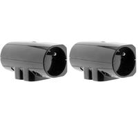 Zenitech Quadriplite: 2x 16A+2x 6A latérale Glass Noir TV écran plats (Lot de 2)