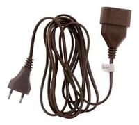Rallonge 3m - HO3VVH2F 2x0,75mm² 6A - marron - Zenitech
