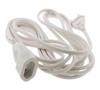 Zenitech - Rallonge de câble HO5VV-F 2x1mm² - 5m - Blanc