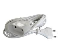 Zenitech - Prolongateur ménager 6A HO3VVH2F 2 x 0,75mm² - Blanc 3m Blanc G