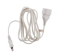 Zenitech Rallonge Électrique 3m Prolongateur 6A 2P Câble H03VVH2-F Blanc | 2x0,75mm², Usage Intérieur, 1380W Max sous 230V, Certifiée NF, Blanc, Contact de Terre, Raccordement Rapide, Format Compact