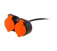 Zenitech Rallonge étanche 2 prises 2P+T H07RN-F 3x1,5 mm² 10 m IP44 orange