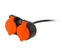 Zenitech - Rallonge étanche 2 prises avec clapet orange 2P+T H07RN-F 3x1,5mm² 25m G