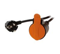 Zenitech - Rallonge étanche 2P+T H07RN-F 3x1,5mm² 10m avec Clip de Fixation - Orange