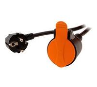 Rallonge étanche 2P+T H07RN-F 3X 1,5mm² 10m avec Clip de Fixation - Orange - Zenitech