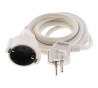 Rallonge Schuko HO5VV-F 3G1,5mm² 2m - Blanc - Zenitech