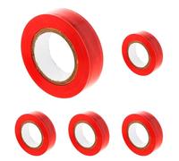 Zenitech - Rouleau Adhésif Isolant PVC 0,15mm - Idéal pour Travaux Électriques - Largeur 15mm - Longueur 10m - Repérage Facile - Rouge - 10m (Lot de 5)