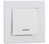 Zenitech SC5EPH1503121 Interrupteur va-vient lumineux encastrable complet asfora, Blanc