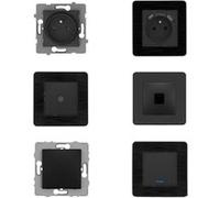 Zenitech - Set de 2 prises 16A + 2 interrupteurs va et vient + prise RJ45 + prise TV - idéal T2