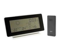 Station météo noir et blanc avec capteur sans fil (IP44) - Zenitech