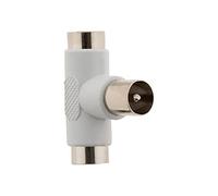 Zenitech Té dérivation TV 1 entrée mâle, 2 Sorties Femelles Ø9,5mm