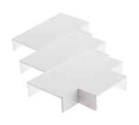 Zenitech - Té pour moulure - 30 x 10mm - Blanc (Lot de 3)