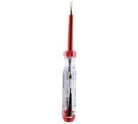 Zenitech - Tournevis Testeur de Courant Largeur Plat 3,5mm - Tension Max 250V - Signal Lumineux pour Détection Facile - Longueur 140mm - Rouge