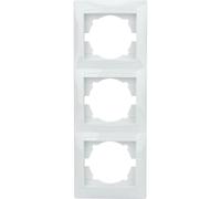Zenitech Triple Plaque encastrée Verticale Zyna - Blanc
