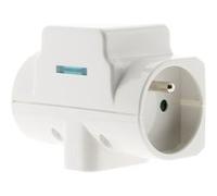 Zenitech - Triplite parafoudre 2x16A 2P+T + 1x6A 2P - Blanc