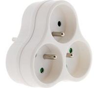 Zenitech - Triplite recyclée bioplastique - 3x16A - Blanc Blanc