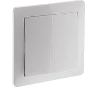 Zenitech - Va-et-vient double en saillie à bornes automatiques - Blanc - Orys blanc G