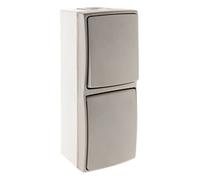 Zenitech Va et Vient + Prise 16A 2P+T étanche IP55 - Gris - Orok