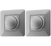 Zenitech - Variateur Rotatif Compatible LED 16A Titanium - Artezo (Lot de 2)