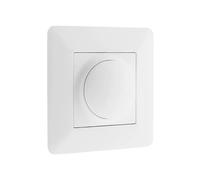 Zenitech - Variateur Rotatif Compatible LED - Installation Encastrée Prêt à Poser - Moteur Compact avec Passage de Câbles Facilité - Design Moderne et Esthétique - Blanc