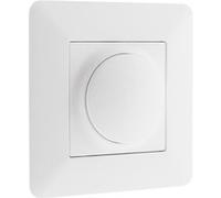 Zenitech - Variateur Rotatif Compatible LED - Installation Encastrée Prêt à Poser - Moteur Compact avec Passage de Câbles Facilité - Design Moderne et Esthétique - Blanc
