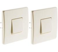 Zenitech Vega 2 Bouton poussoir avec vis et griffes - Blanc - Véga 2 (Lot de 2)