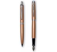 Zenith Luxus Kupferset - Set d'écriture élégant avec stylo plume et stylo bille, instruments d'écriture de haute qualité au design élégant