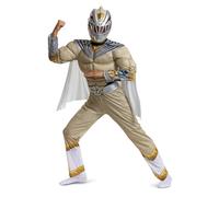 Zenith Ranger Costume for Kids, Official Muscle Padded Power Rangers Cosmic Fury Costume with Mask, Child Size (4-6)