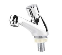 ZenithAir Robinet de lavabo à économie d'eau avec installation sur pont, robinet d'évier à fermeture automatique avec arrêt temporisé pour robinet de salle de bain publique et