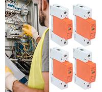 Zenithaur 2 Pack AC 380V Dispositif de protection, 1P Protector SPD Industrial Freaster Din Rail Mounting for Equipment, 20KA / 40KA / 60KA (IMAX ： 60ka)