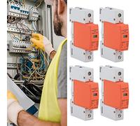 Zenithaur 2 Pack AC 380V Dispositif de protection, 1P Protector SPD Industrial Freaster Din Rail Mounting for Equipment, 20KA / 40KA / 60KA (IMAX ： 20ka)