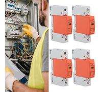 Zenithaur 2 Pack AC 380V Dispositif de protection, 1P Protector SPD Industrial Freaster Din Rail Mounting for Equipment, 20KA / 40KA / 60KA (IMAX ： 40KA)