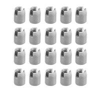 Zenithaur 20pcs Inserts de filetage auto-taraudage, inserts à vis à fentes métalliques pour ensemble de réparation hélicoïdale M4 x 8 mm
