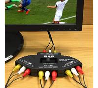 Zenithaur 3 en 1 Out AV Video ER pour Les Consoles de Jeu DVD VCR TV Manuel AV Séplitr de sélecteur AV Boîte de séparation Aucune Puissance Externe requise