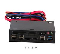 Zenithaur 5,25 Pouces de Tableau de Bord Media Dash Panneau Avant USB 3.0/2.0 Hub Internal Card Reader Esata Sata Audio Multi Carte Reader