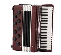 ZenithAur Accordéon miniature en bois rouge - Modèle d'instrument de musique à suspendre de 6 cm avec boîte délicate - Idéal pour les friandises musicales
