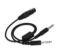 ZenithAur Adaptateur de casque d'aviation pour connecteur XLR vers double prise GA, connecteur XLR mâle 5 broches vers double prise GA, câble de casque d'aviation