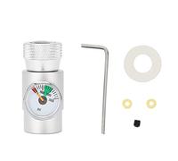 ZenithAur Adaptateur de cylindre de soude avec jauge 3000 psi TR21-4 Filetage femelle Construction en alliage d'aluminium Connecteur de cylindre de CO2 pour le transfert de gaz en