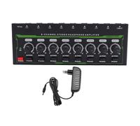 ZenithAur Ampli Casque 8 canaux avec Alimentation DC 12 V, 8 Boutons de Volume individuels et connecteurs 6,35 mm, Un Distributeur de Casque stéréo pour Une Utilisation