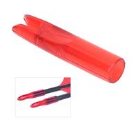 ZenithAur Archery Nocks 6 mm pour la flèche en Plastique Nocks Nocks de Chasse Durable Nocks 50 PCS Pratique de tir à l'arc avec Un Ajustement Rouge Bleu Rouge (Rouge)