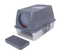 ZenithAur Bac à litière Extra Large pour Chat avec entrée supérieure pour Une Utilisation en intérieur et Un Entretien Facile, empêche Les éclaboussures et contrôle Les odeurs, (Dark Grey)