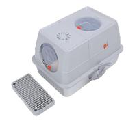 ZenithAur Bac à litière Extra Large pour Chat avec entrée supérieure pour Une Utilisation en intérieur et Un Entretien Facile, empêche Les éclaboussures et contrôle Les odeurs, (Light Gray)