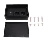 ZenithAur Boîte de sortie encastrée au sol Kit de prise plate en acier inoxydable étanche à l'eau 4KW avec 2 ports USB à deux broches 2 pour marbre noir