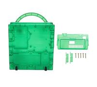 ZenithAur Boîtier de console de jeu transparent avec matériau ABS robuste pour un ajustement parfait, comprend 2 panneaux de sortie arrière pour NGC DOL 001 / DOL 101 pour les (Vert foncé transparent)