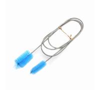 ZenithAur Brosse de Nettoyage pour Aquarium, épurateur de Tube de Tuyau d'eau à Double Ressort Bleu, Brosse Flexible pour Aquarium (Bleu)