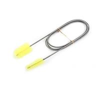 ZenithAur Brosse de Nettoyage pour Aquarium, épurateur de Tube de Tuyau d'eau à Double Ressort Bleu, Brosse Flexible pour Aquarium (Jaune)