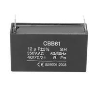 ZenithAur CBB61 Condensateur 350VAC 12uF pour applications de moteur à courant alternatif et de ventilateur, condensateur de générateur d'essence de remplacement avec trou de