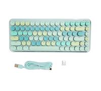 ZenithAur Clavier mécanique de Machine à écrire avec Triple Mode 2,4 G/Bluetooth/Filaire, 84 Touches, 16 Effets de rétroéclairage, Un Clavier de Jeu mécanique rétro pour